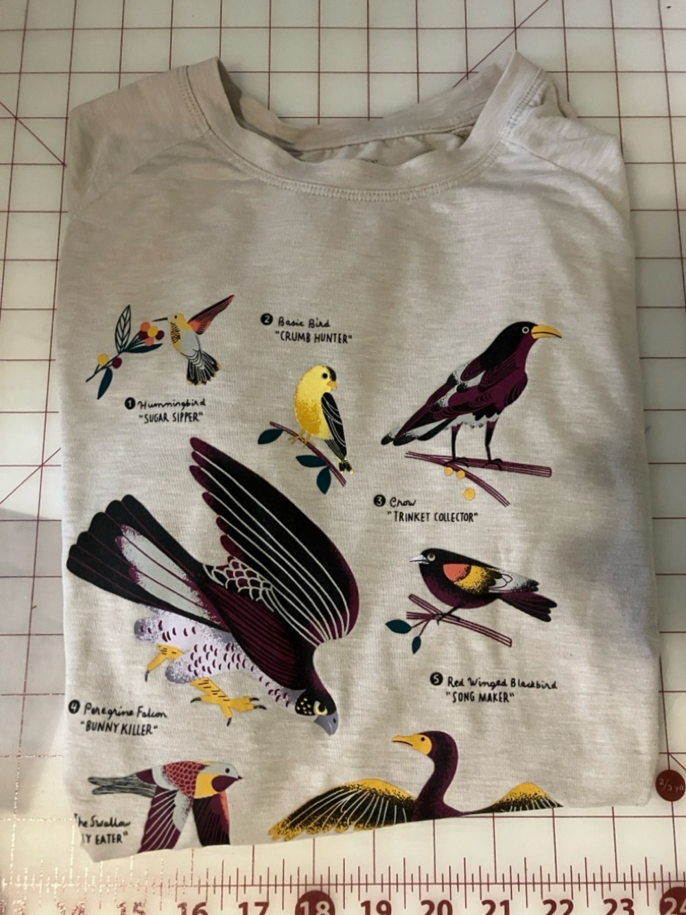 Oiselle Taxonomy of Birds Long Sleeve Shirt MD